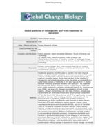 Global patterns of intraspecific leaf trait responses to elevation