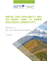 Spatial data availability and GIS model used to assess ecological connectivity