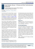 Case studies, movies, TV shows and other family business resources