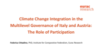 Climate Change Integration in the Multilevel Governance of Italy and Austria: The Role of Participation