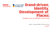 Brand-driven identity development of places: Insights from a multiple case study