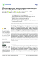 Qualitative Assessment of Agritourism Development Support Schemes in Italy, the USA and South Africa