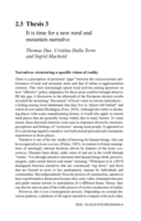 Thesis 3: It is time for a new rural and mountain narrative: It is time for a new rural and mountain narrative