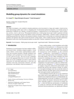 Modelling group dynamics for crowd simulations