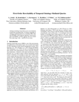 First-Order Rewritability of Temporal Ontology-Mediated Queries