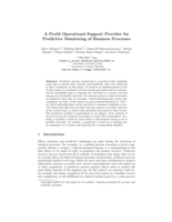 A ProM Operational Support Provider for Predictive Monitoring of Business Processes