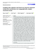 Coupling solar radiation and cloud cover data for enhanced temperature predictions over topographically complex mountain terrain
