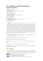 The complexity of rational synthesis for concurrent games