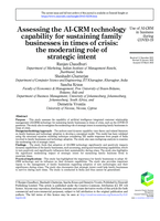 Assessing the AI-CRM technology capability for sustaining family businesses in times of crisis: Moderating role of strategic intent