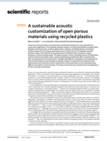 A sustainable acoustic customization of open porous materials using recycled plastics