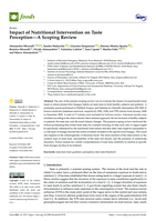 Impact of Nutritional Intervention on Taste Perception—A Scoping Review