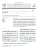 Stakeholder perspectives on ecosystem services of mountain lakes in the European Alps