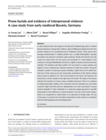 Prone burials and evidence of interpersonal violence: A case study from early medieval Bavaria, Germany