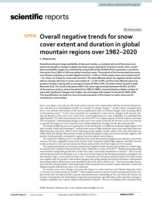 Overall negative trends for snow cover extent and duration in global mountain regions over 1982–2020