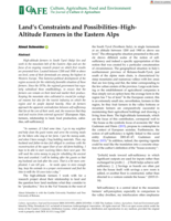 Land's Constraints and Possibilities: High-Altitude Farmers in the Eastern Alps