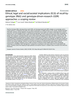 Ethical, legal and social/societal implications (ELSI) of recall-by-genotype (RbG) and genotype-driven-research (GDR) approaches: a scoping review