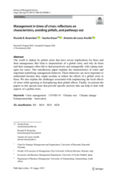 Management in times of crises: reflections on characteristics, avoiding pitfalls, and pathways out