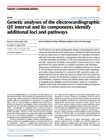 Genetic analyses of the electrocardiographic QT interval and its components identify additional loci and pathways