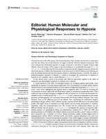 Editorial: Human Molecular and Physiological Responses to Hypoxia