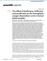 The effect of desflurane, isoflurane and sevoflurane on the hemoglobin oxygen dissociation curve in human blood samples