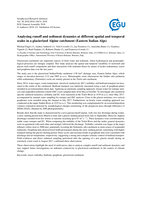 Analysing runoﬀ and sediment dynamics at diﬀerent spatial and temporal scales in a glacierized Alpine catchment (Eastern Italian Alps)