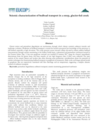 Seismic characterization of bedload transport in a steep, glacier-fed creek