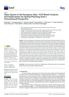 Open Spaces in the European Alps—GIS-Based Analysis and Implications for Spatial Planning from a Transnational Perspective