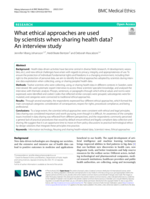 What ethical approaches are used by scientists when sharing health data? An interview study