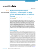 A geospatial inventory of regulatory information for wine protected designations of origin in Europe