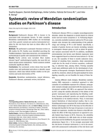 Systematic review of Mendelian randomization studies on Parkinson’s disease