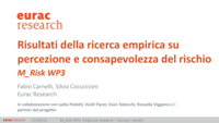 Risultati della ricerca empirica su percezione e consapevolezza del rischio. M_Risk WP3