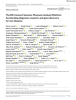 The RD‐Connect Genome‐Phenome Analysis Platform: Accelerating diagnosis, research, and gene discovery for rare diseases
