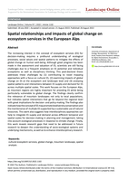 Spatial relationships and impacts of global change on ecosystem services in the European Alps