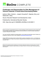 Challenges and Opportunities for Risk Management of Volcanic Hazards in Small-Island Developing States