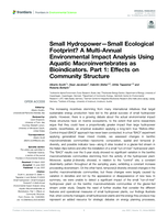 Small hydropower - Small ecological footprint? A multi-annual environmental impact analysis using aquatic macroinvertebrates as bioindicators. Part 1: Effects on community structure