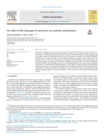 The effect of the language of instruction on academic performance