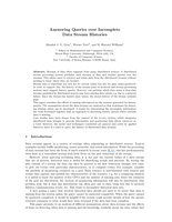 Answering queries over incomplete data stream histories