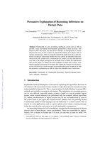 Persuasive explanation of reasoning inferences on dietary data