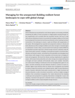 Managing for the unexpected: building resilient forest landscapes to cope with global change