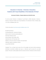 Education in diversity - diversity in education: Students with visual disabilities in the Sultanate of Oman