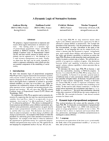 A dynamic logic of normative systems