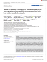 Testing the potential contribution of Wolbachia to speciation when cytoplasmic incompatibility becomes associated with host-related reproductive isolation