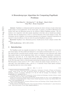 A Hessenberg-type algorithm for computing PageRank Problems
