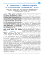 AC Performance of Flexible Transparent InGaZnO Thin-Film Transistors and Circuits