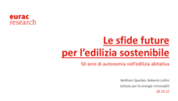 Le sfide future per l’edilizia sostenibile