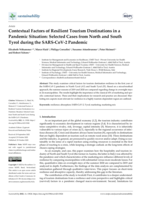 Contextual Factors of Resilient Tourism Destinations in a Pandemic Situation: Selected Cases from North and South Tyrol during the SARS-CoV-2 Pandemic
