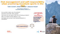 Risk management and self-responsibility when practising mountain sports in the Alps