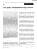 Fifteen emerging challenges and opportunities for vegetation science: A horizon scan by early career researchers