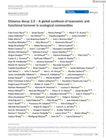 Distance decay 2.0: A global synthesis of taxonomic and functional turnover in ecological communities