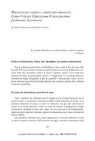 Muoversi per capire e capire per muoversi: come Fisica e Educazione Fisica possono facilmente incontrarsi